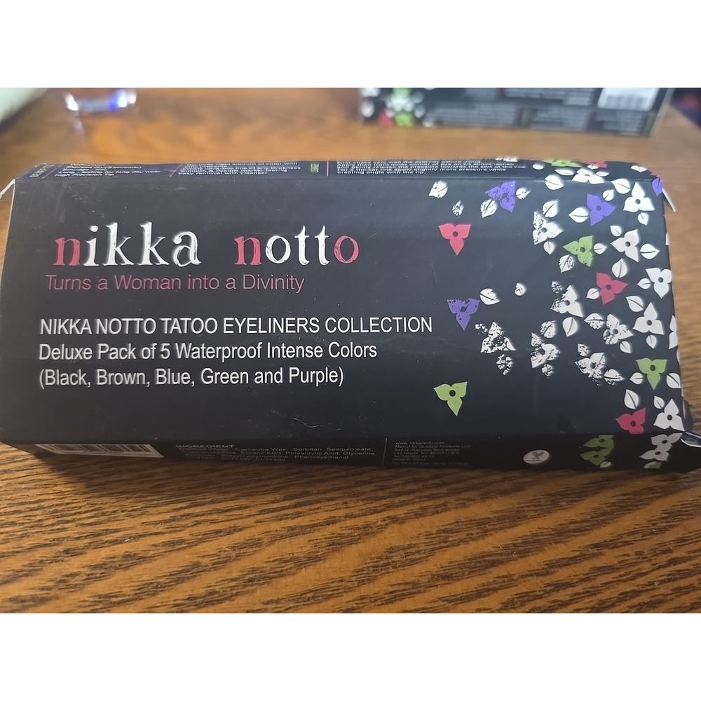 Nikka notto Deluxe 5 Pack Tatoo Eyeliners Collection Full Size 0.07oz NIB